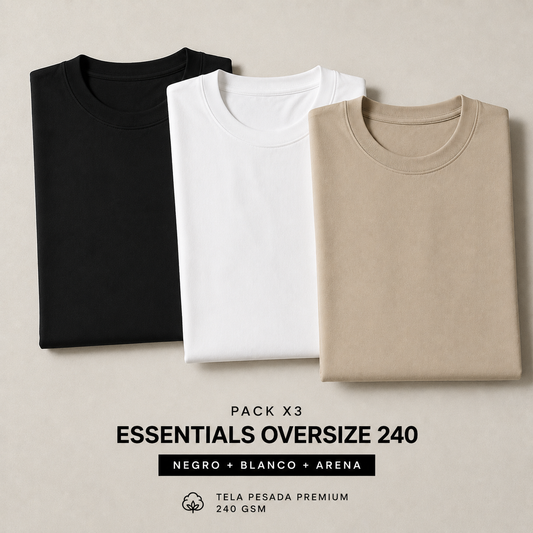 Pack x3 Essentials Oversize 240