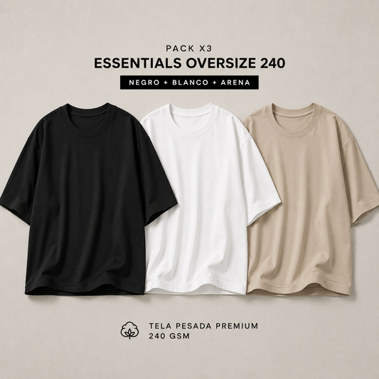 Pack x3 Essentials Oversize 240